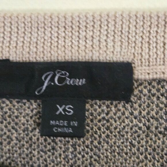 J. Crew Merino Wool Leopard Crewneck Sweater Size XS - Picture 6 of 7